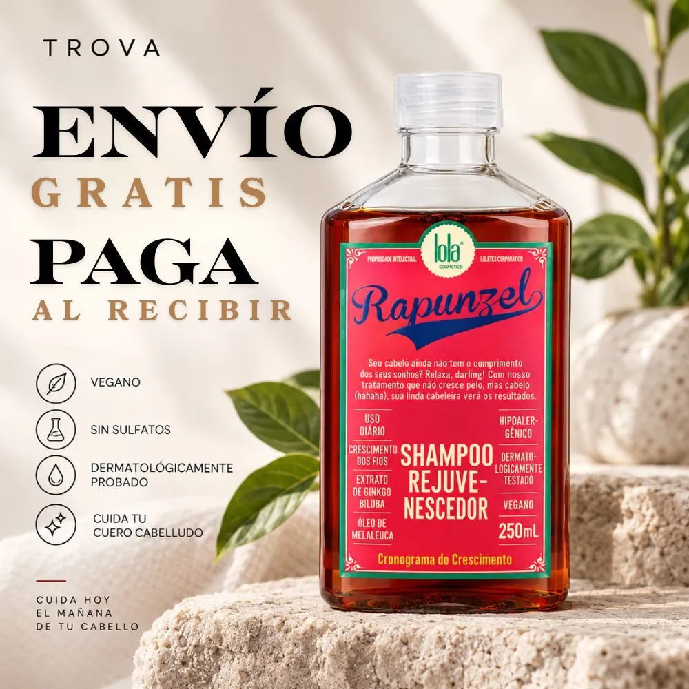SHAMPO CRECIMIENTO RAPUNZEL | Más fuerza. Más volumen. Más vida para tu cabello.